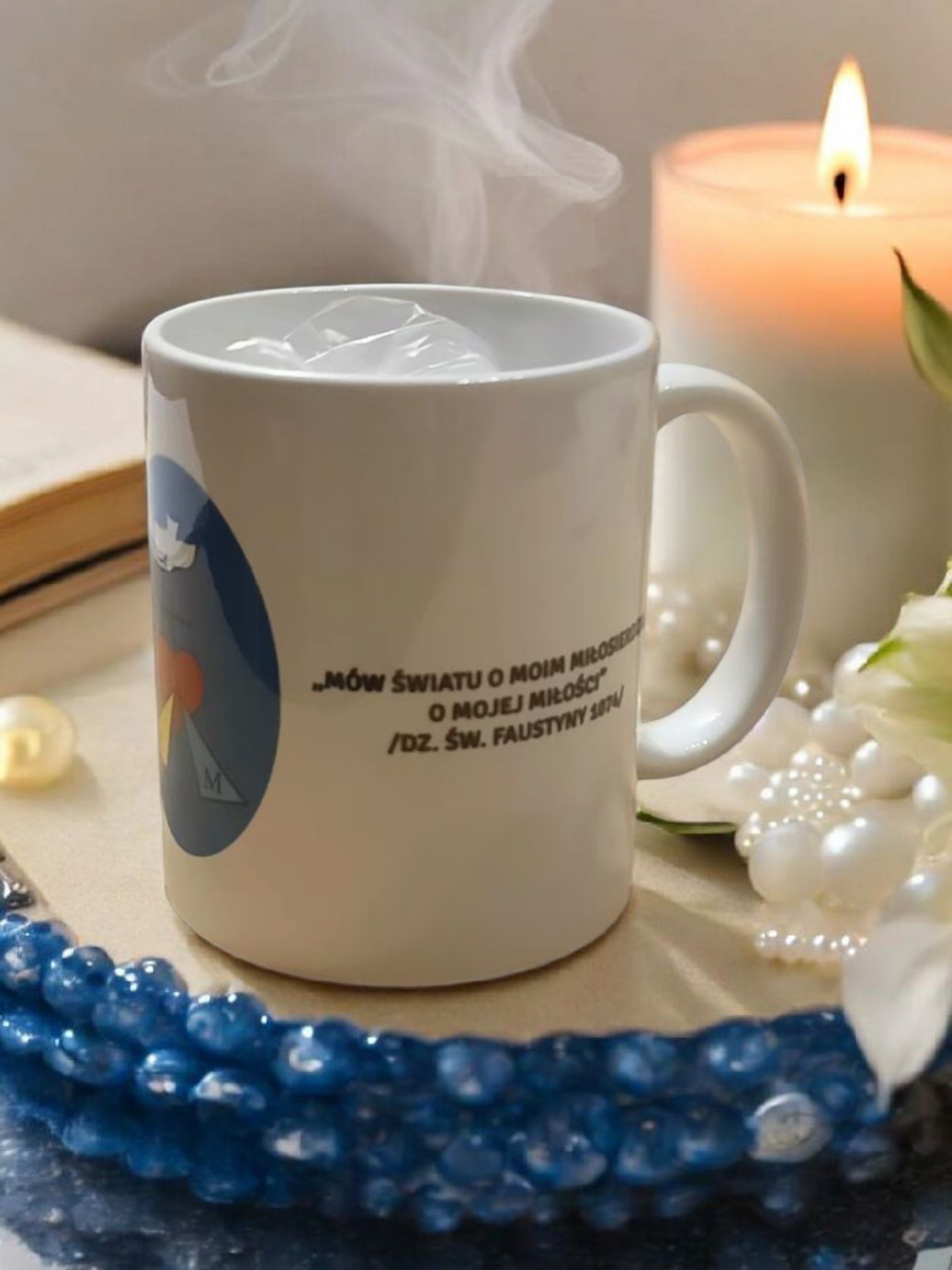 Kubek z logo Katolickiej Wspólnoty MIMJ