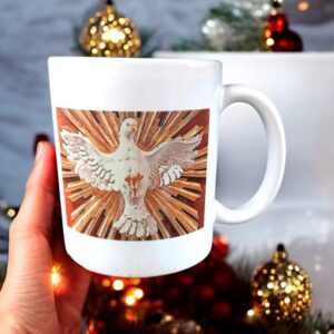 Kubek porcelanowy z wizerunkiem Ducha Świętego