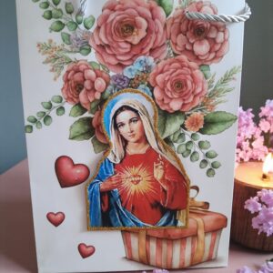 Kartka okolicznościowa z Gorejącym Sercem Maryii