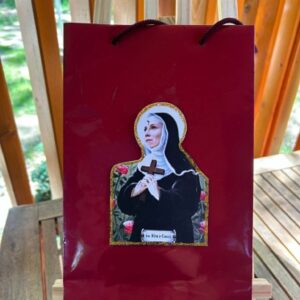 ŚredniaTorebka Prezentowa „Święta Rita” (Bordowa)